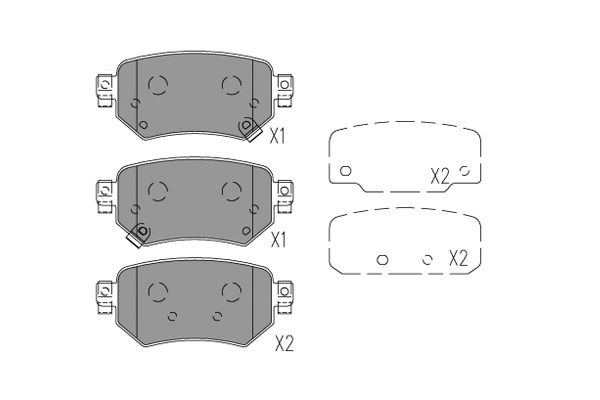 KAVO PARTS Комплект тормозных колодок, дисковый тормоз KBP-4577